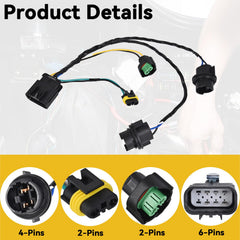 RLP connector end view highlighting OEM-style plug match for quick install