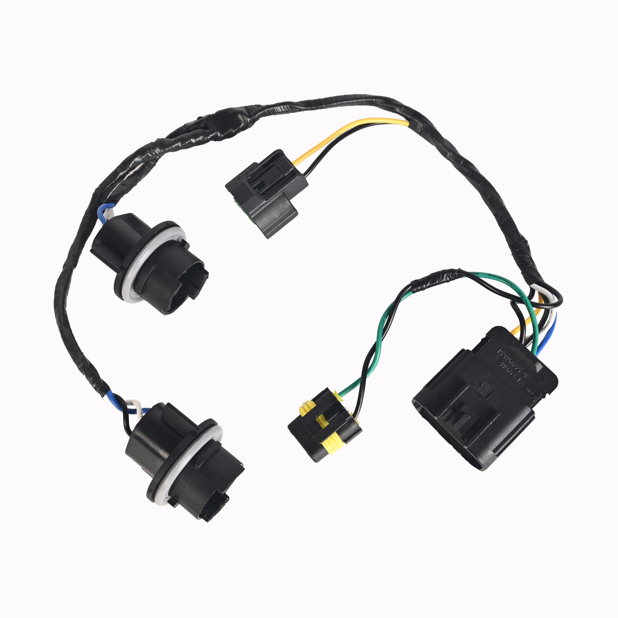 RLP front view harness showing full assembly and easy plug-and-play benefit