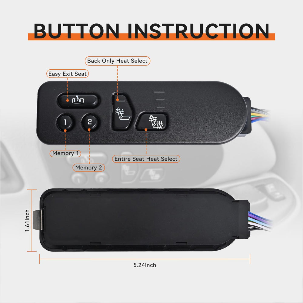 RLP heated seat switch installed in vehicle console demonstrating straightforward fit