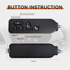 RLP heated seat switch installed in vehicle console demonstrating straightforward fit