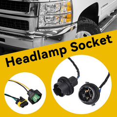 RLP installed harness in Silverado engine bay providing reliable headlamp power