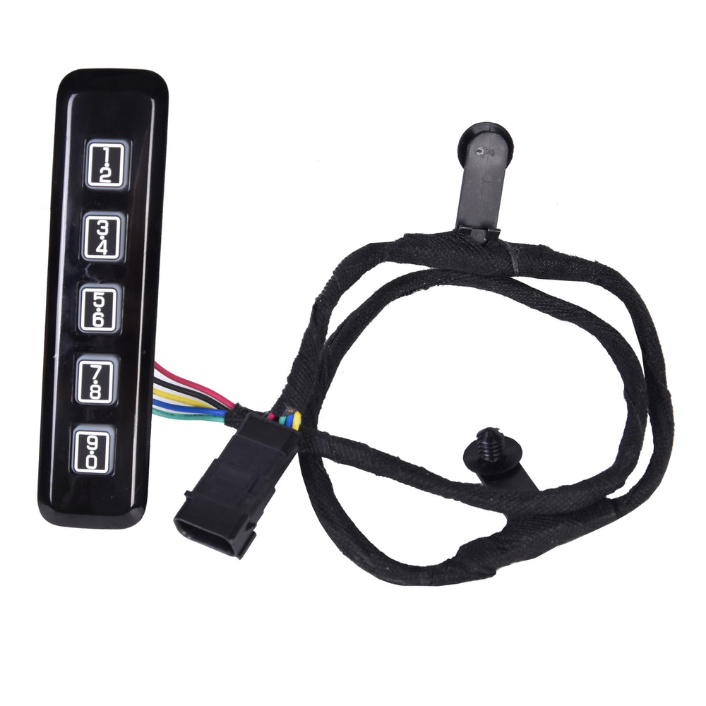 RLP keypad front view showing five-button face and easy identification