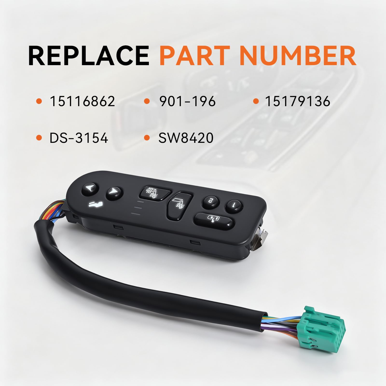 RLP switch electrical plug and pins view showing OEM-compatible connector