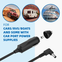 RO6G charger cord length detail showing 5.7ft cable for flexible device placement