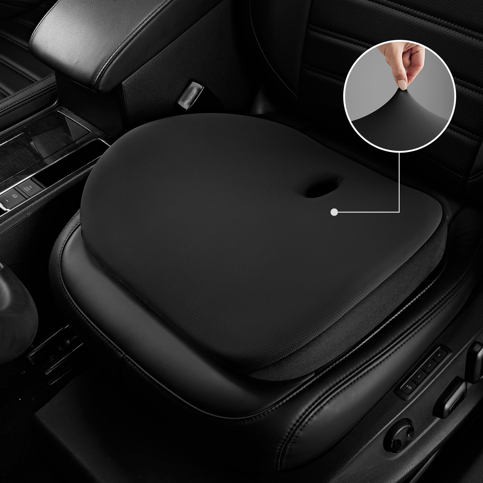Road Comforts close-up of memory foam texture highlighting pressure-relief comfort