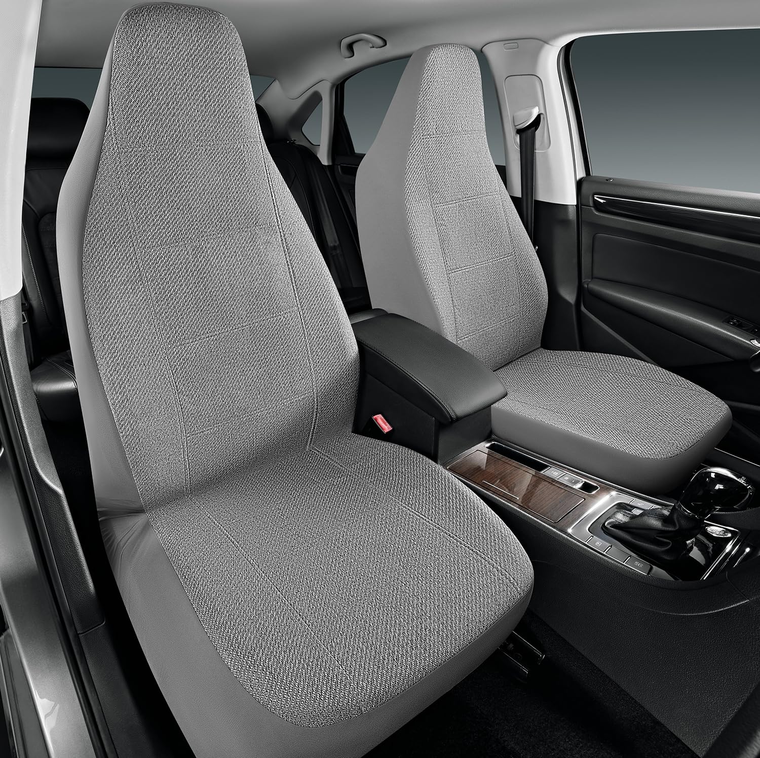 Road Comforts front view showing fitted seat cover and refreshed interior look