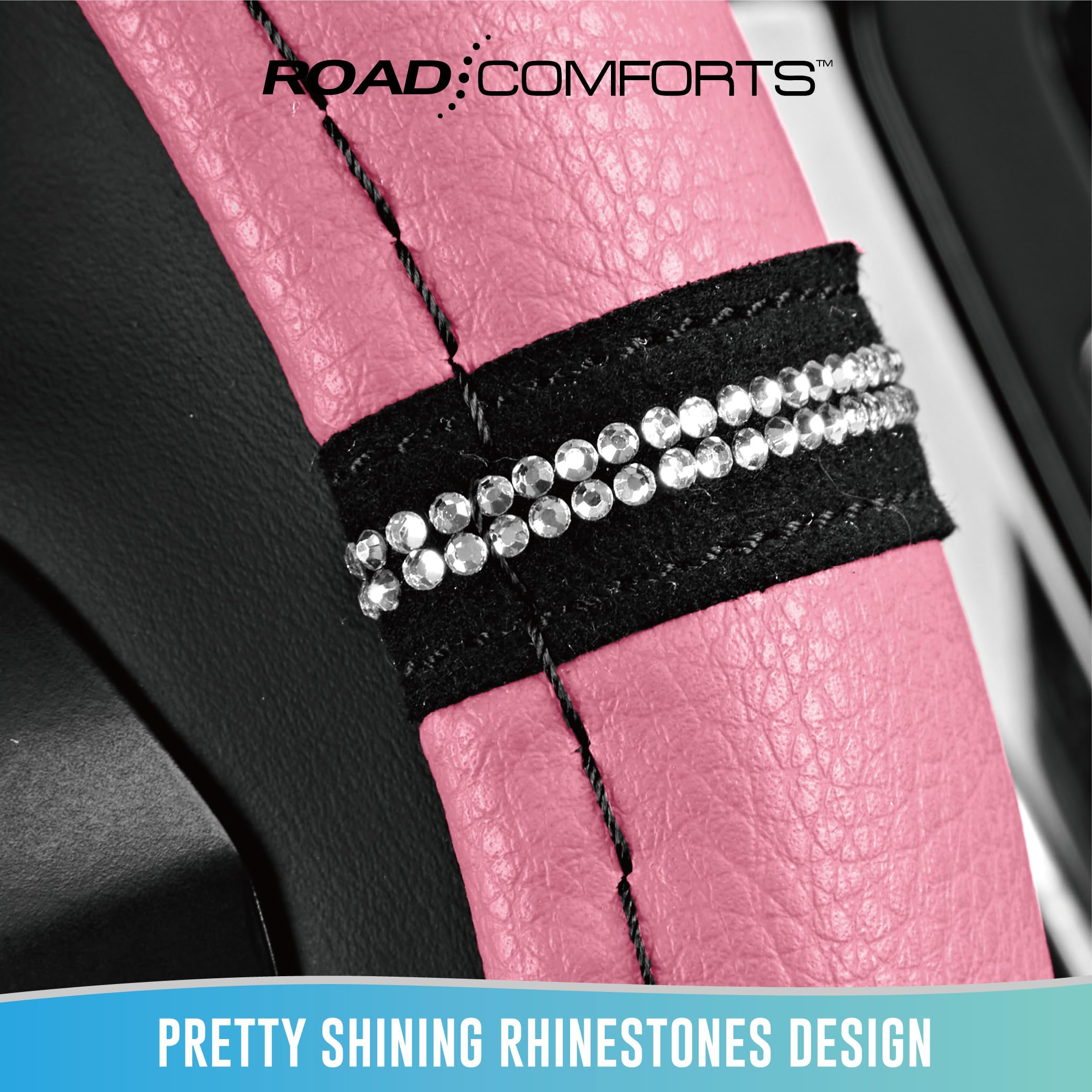 Road Comforts rhinestone leopard detail highlighting decorative accents and personalized style