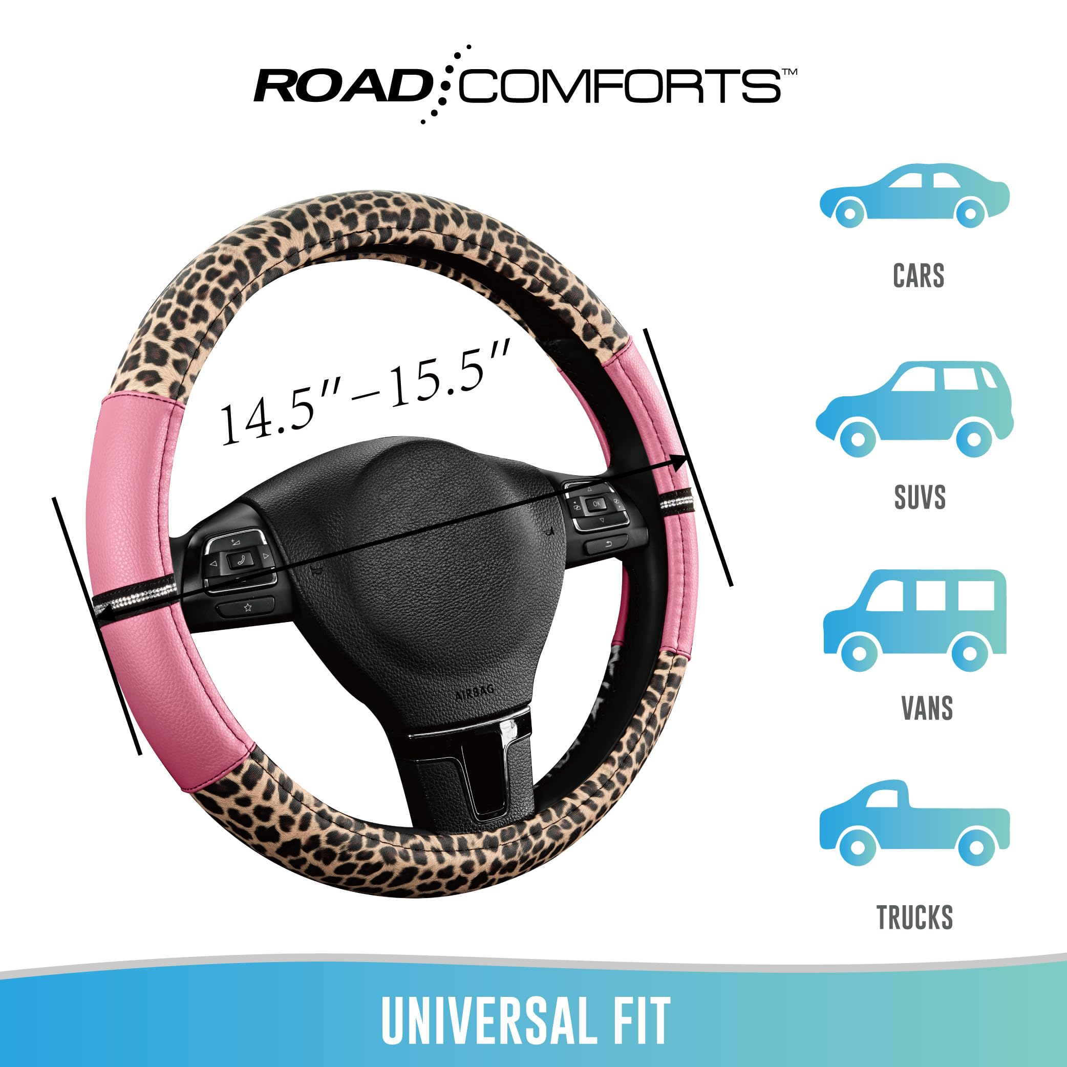 Road Comforts side profile showing thickness and ergonomic shape for supportive hand feel