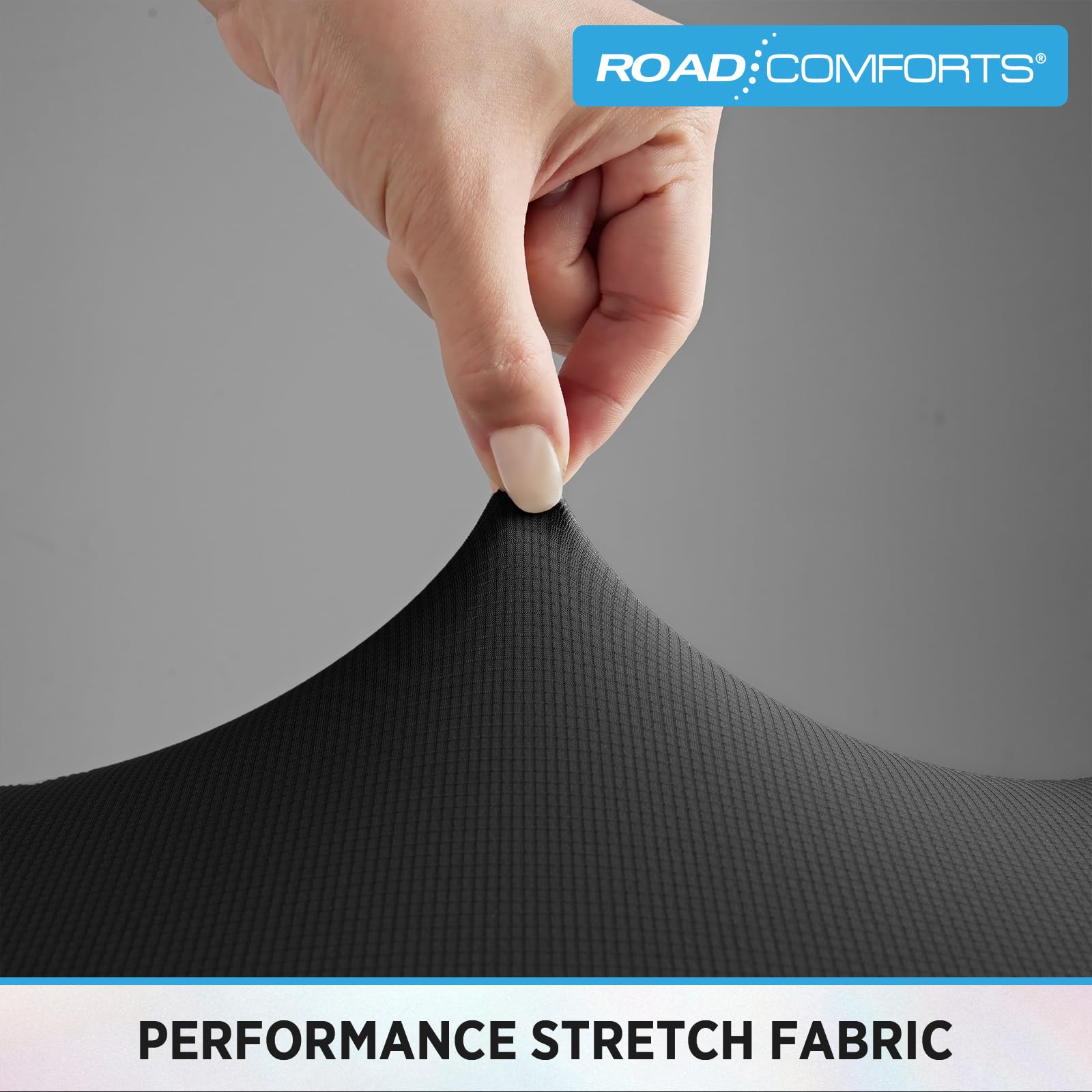 Road Comforts cushion on airplane seat for comfortable travel and support