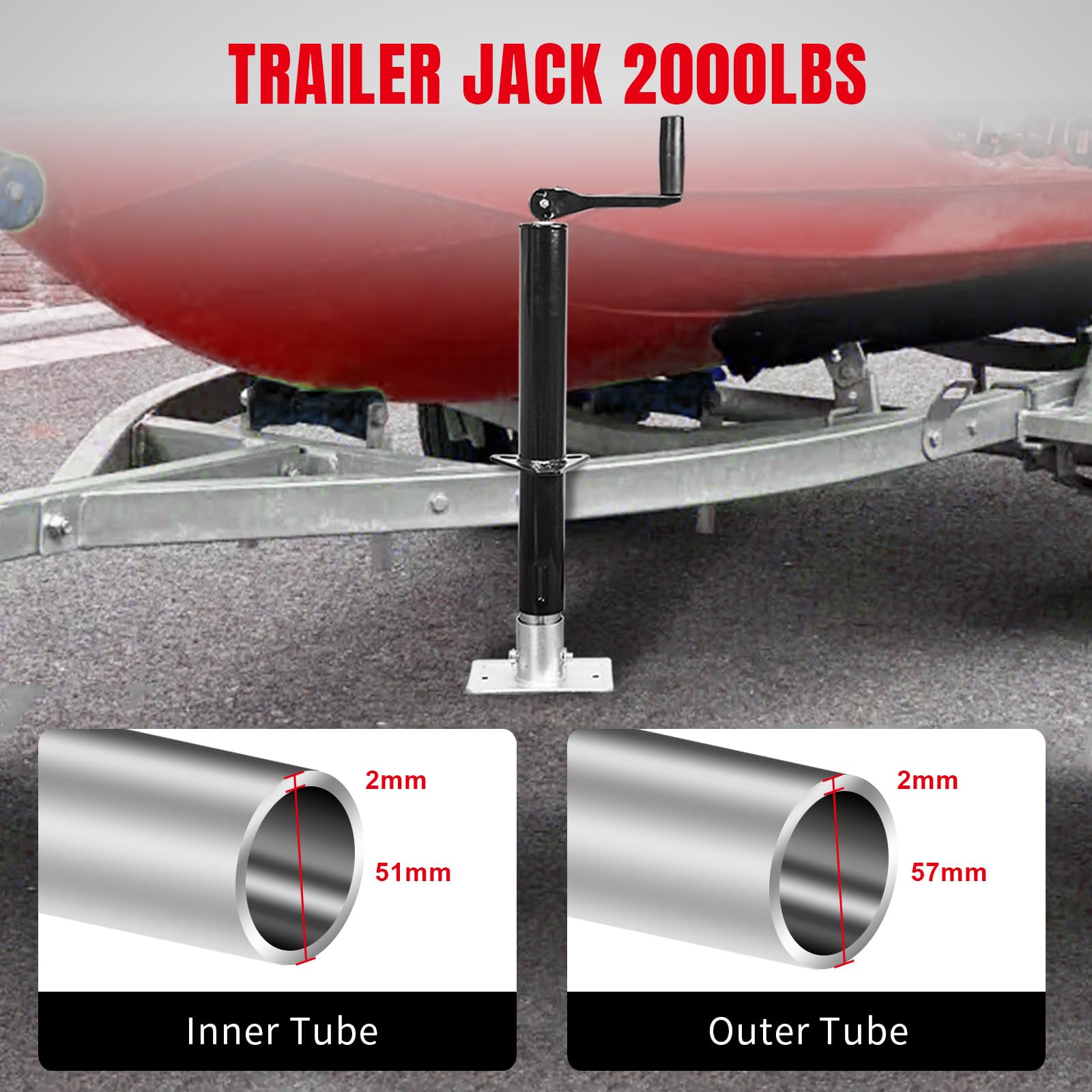 ROAD DAWG top-wind handle close-up showing ergonomic grip for easier cranking