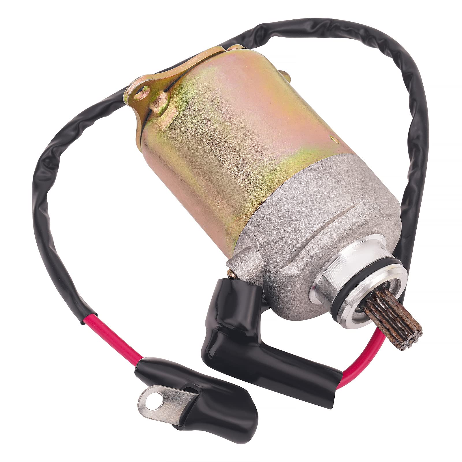 Road Passion starter close-up of 9-spline shaft for accurate GY6 engine compatibility