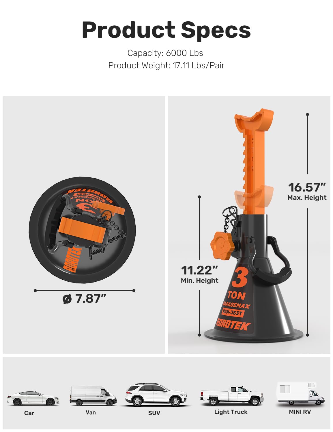 ROADTEK handle with rubber pad showing comfortable carrying benefit