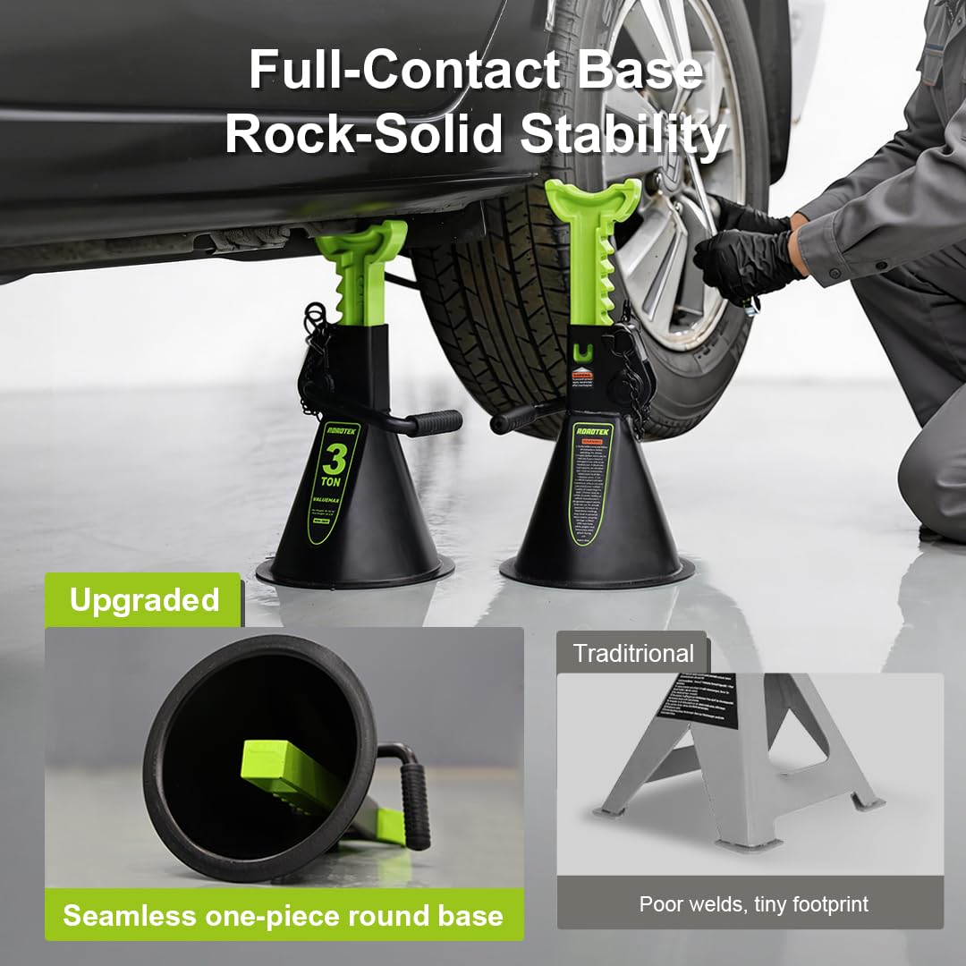 ROADTEK close-up of seamless round base for even load distribution
