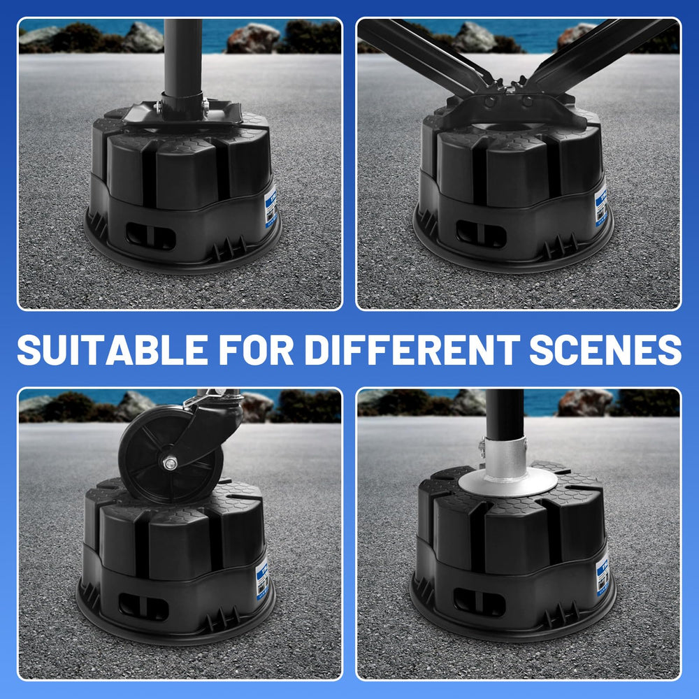 ROBLOCK block placed under trailer jack foot, increases stability