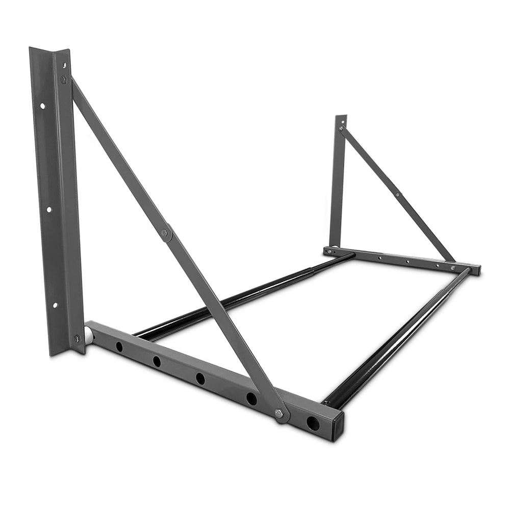 ROBLOck front view mounted tire rack showing organized garage storage benefit