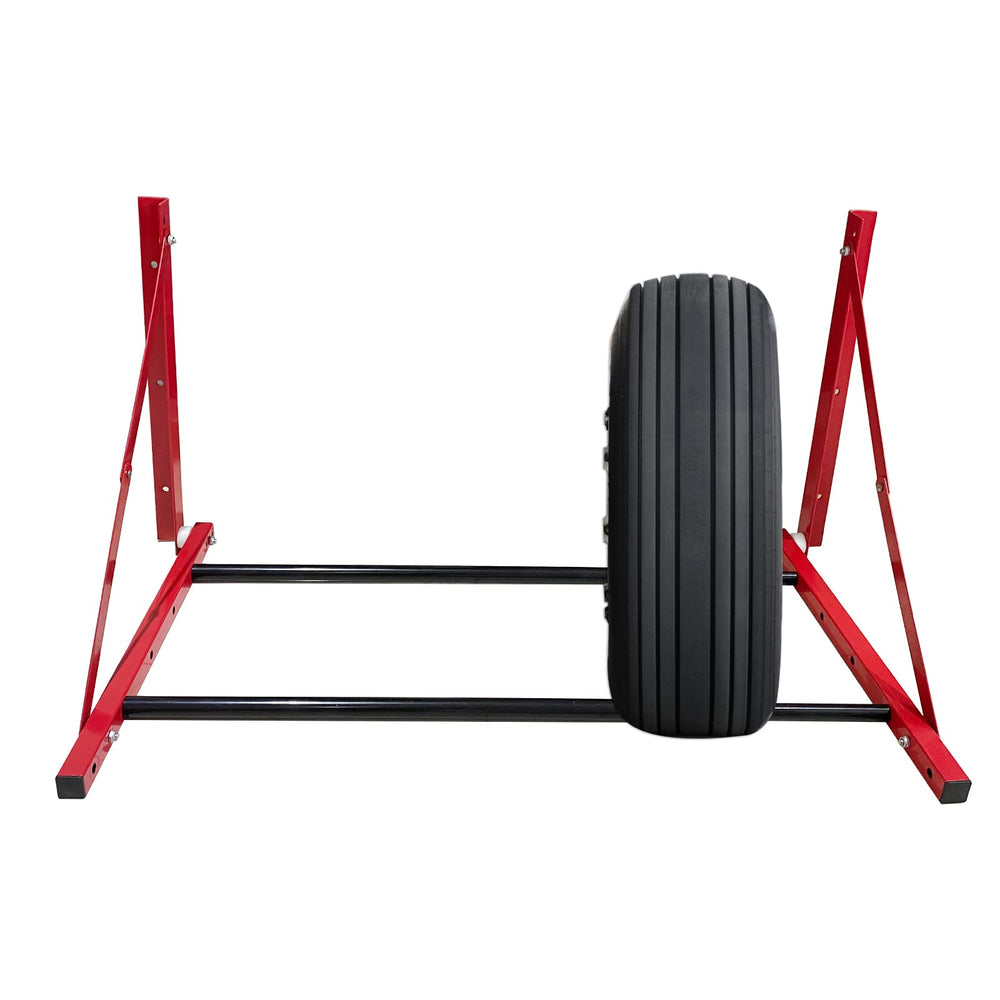 ROBLOCK mounted holding four tires showing organized-storage benefit