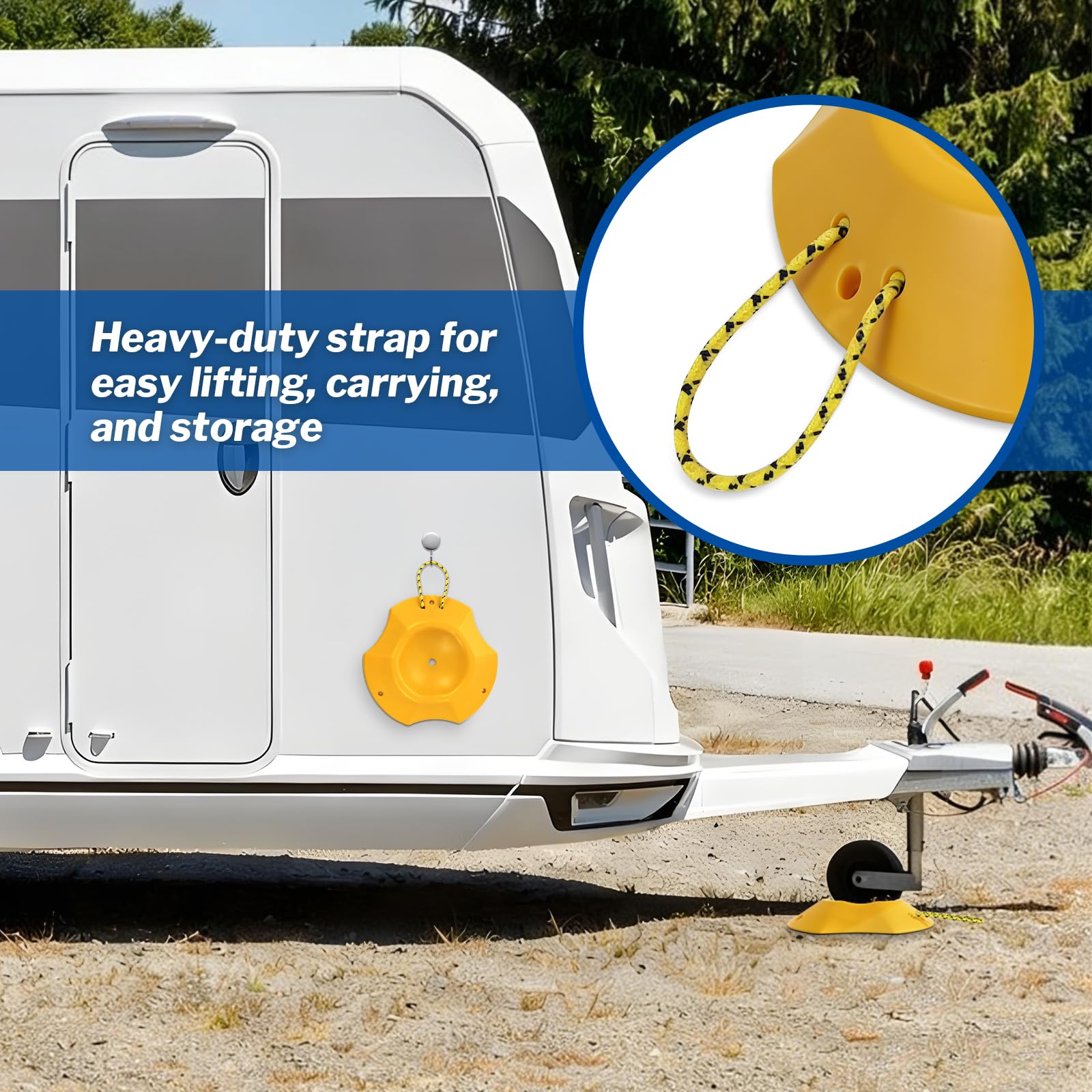 ROBLOck rope handle detail for easy placement and quick removal