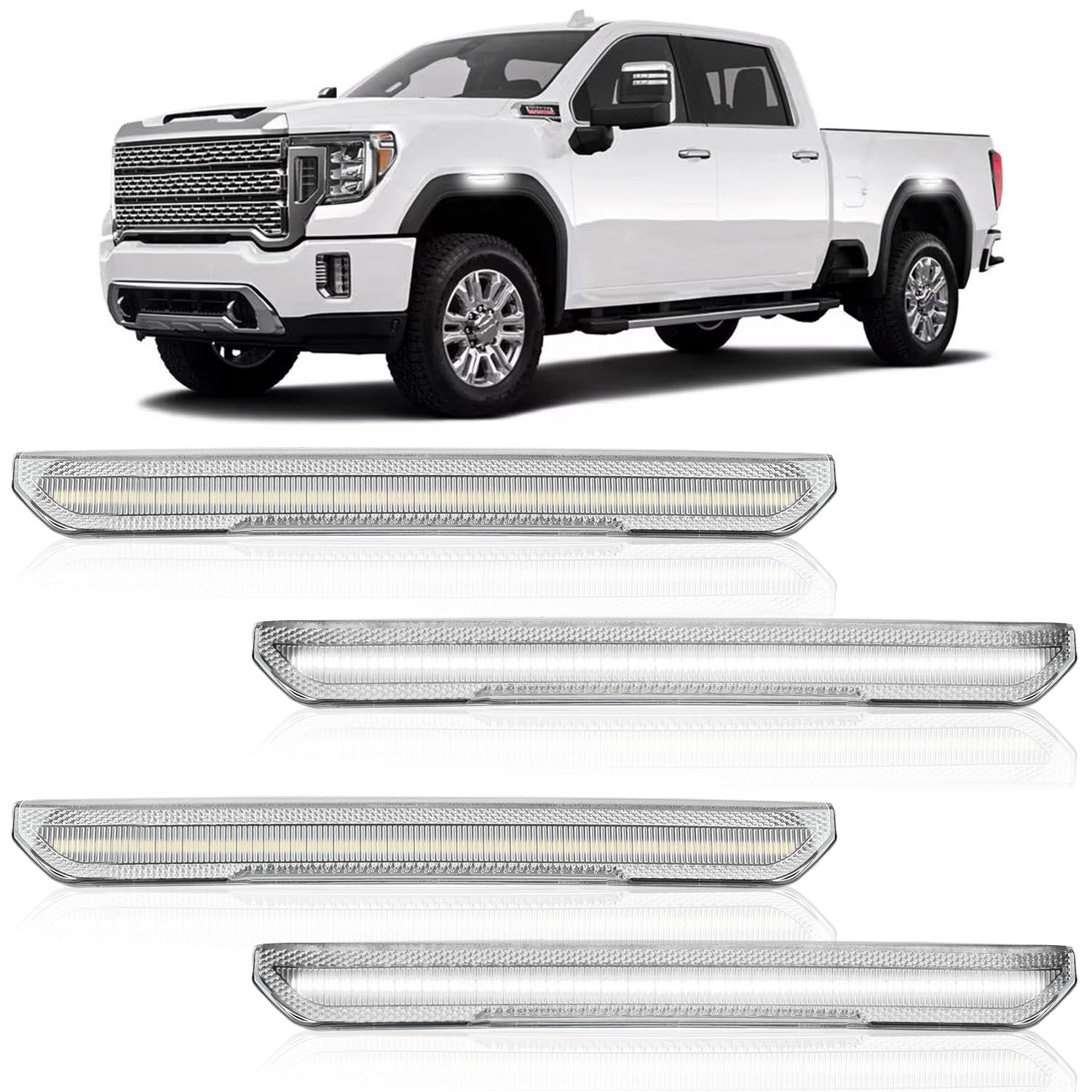 ROCCS front marker clear lens showing precise OEM fit and brighter look