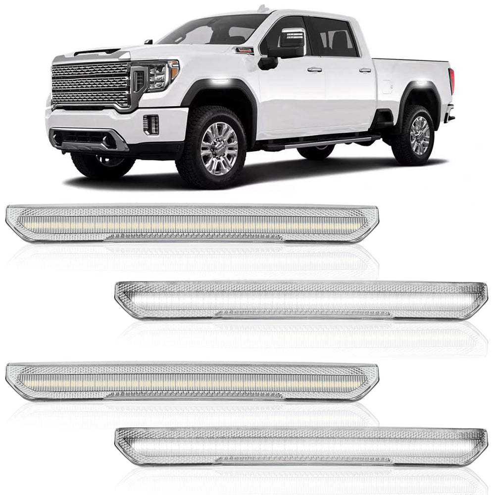ROCCS front marker clear lens showing precise OEM fit and brighter look