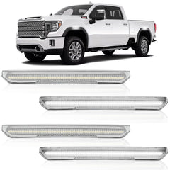 ROCCS front marker clear lens showing precise OEM fit and brighter look