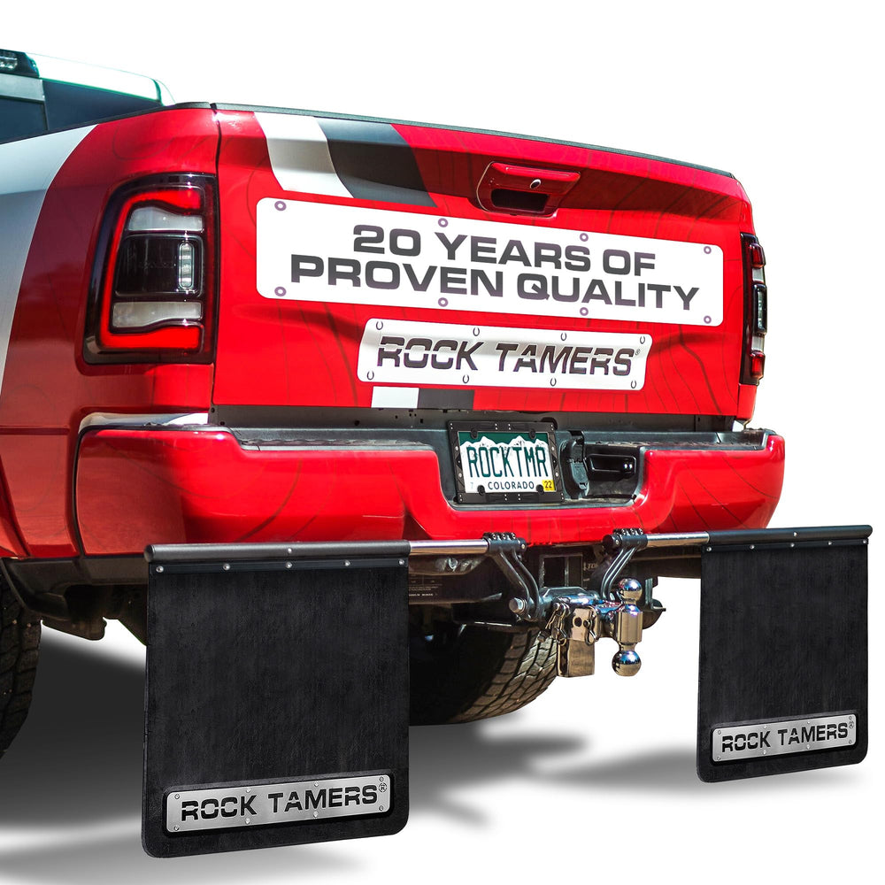Rock Tamers front view showing kit components and clear install benefit
