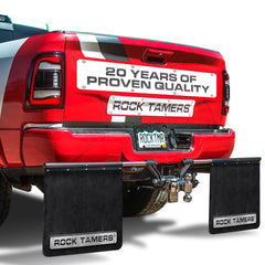Rock Tamers front view showing kit components and clear install benefit