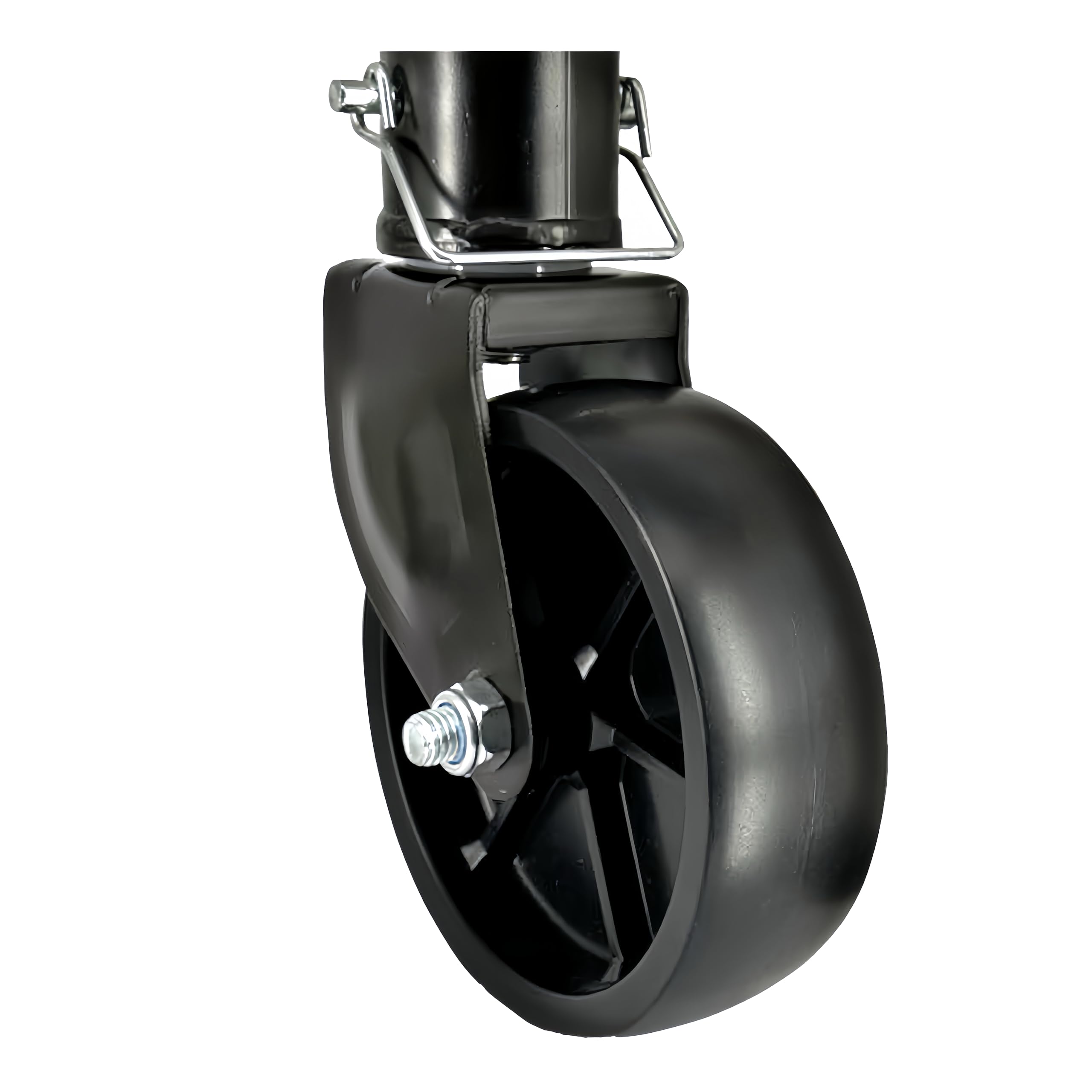 rockane front product view showing black dual wheels with sturdy mount and improved maneuverability