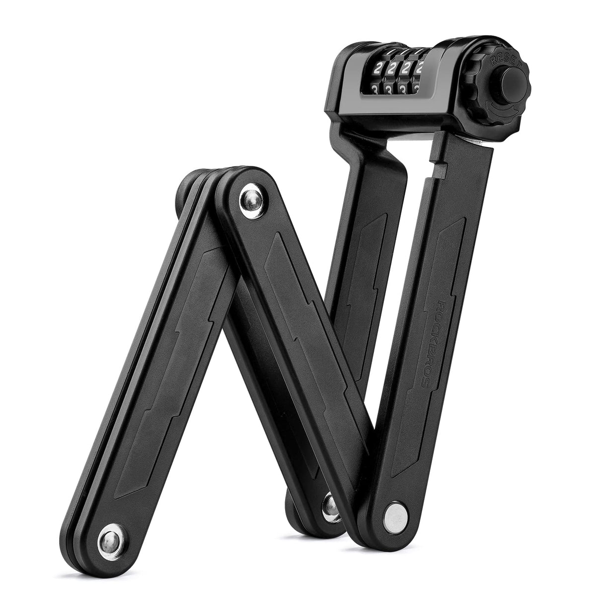 ROCKBROS front view of folding lock showing compact form and portability