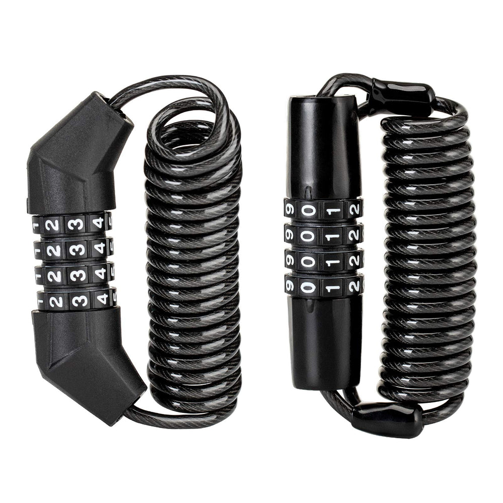 ROCKBROS helmet lock front view showing compact housing and twin set for portability