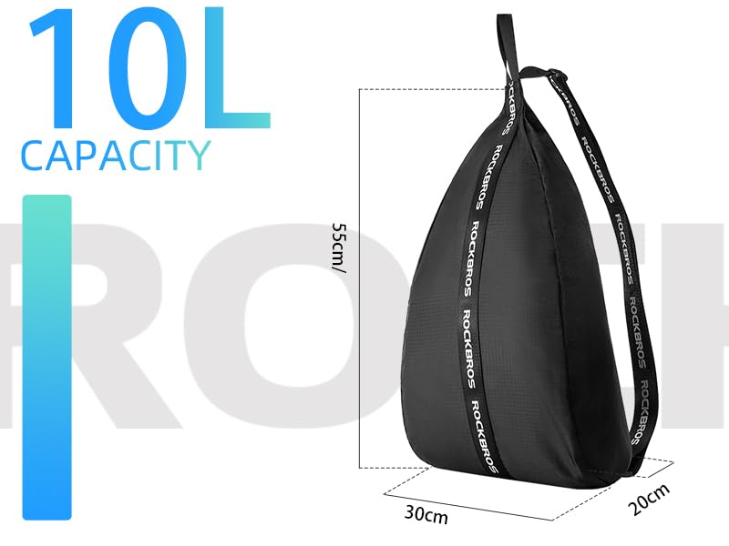 ROCKBROS backpack stored in garage highlighting neat storage and weather protection