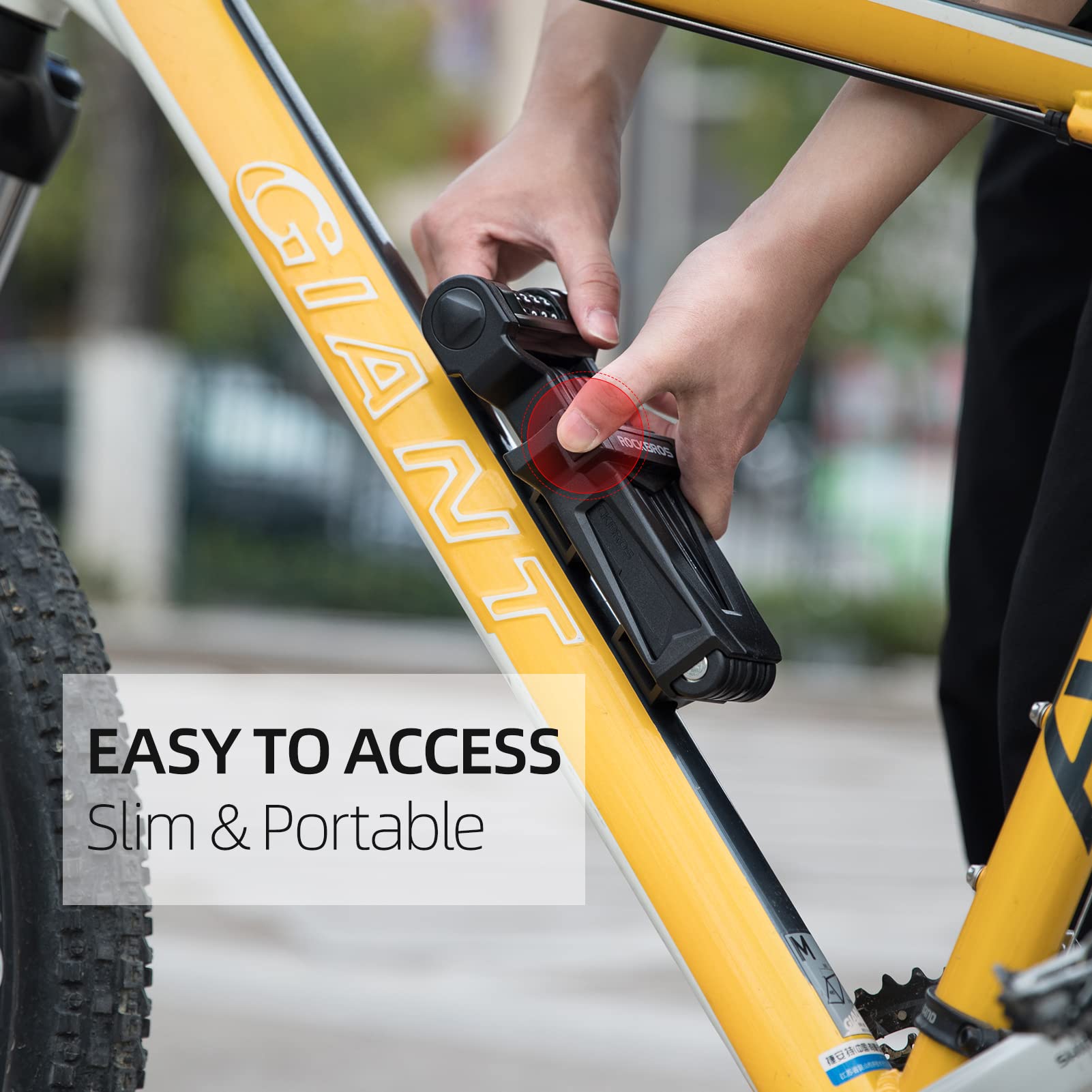 ROCKBROS mounting bracket with screws and Velcro for secure frame attachment