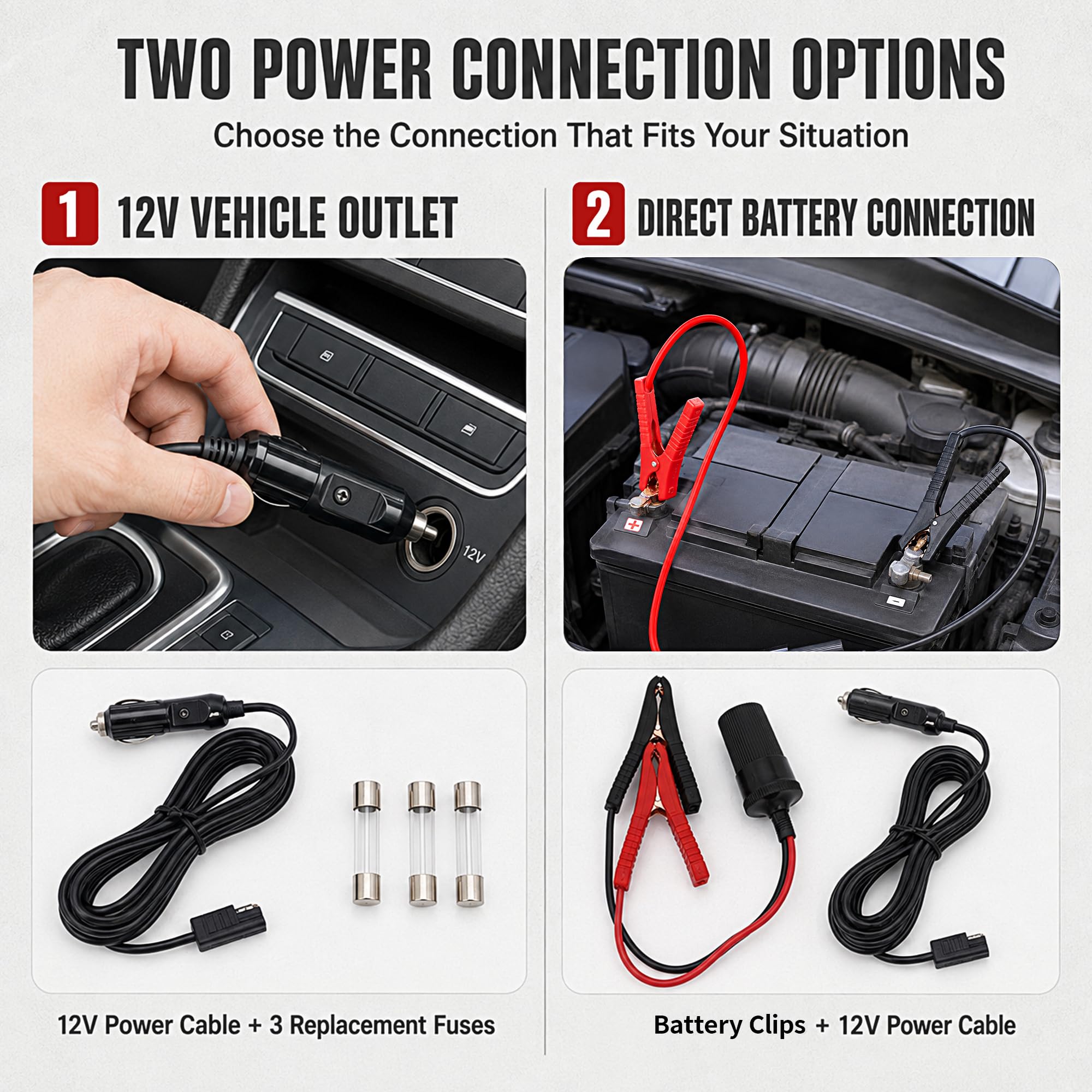 ROGTZ red warning triangle and gloves set up for roadside visibility and protection