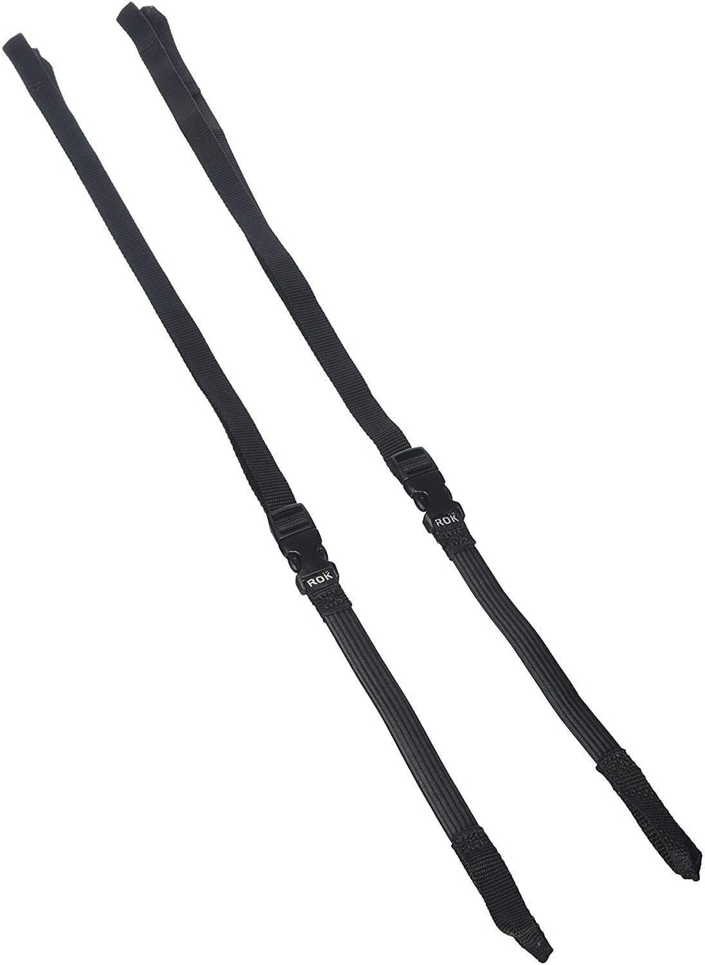ROK Straps close-up of ITW buckle and polyester webbing highlighting secure quick-release benefit