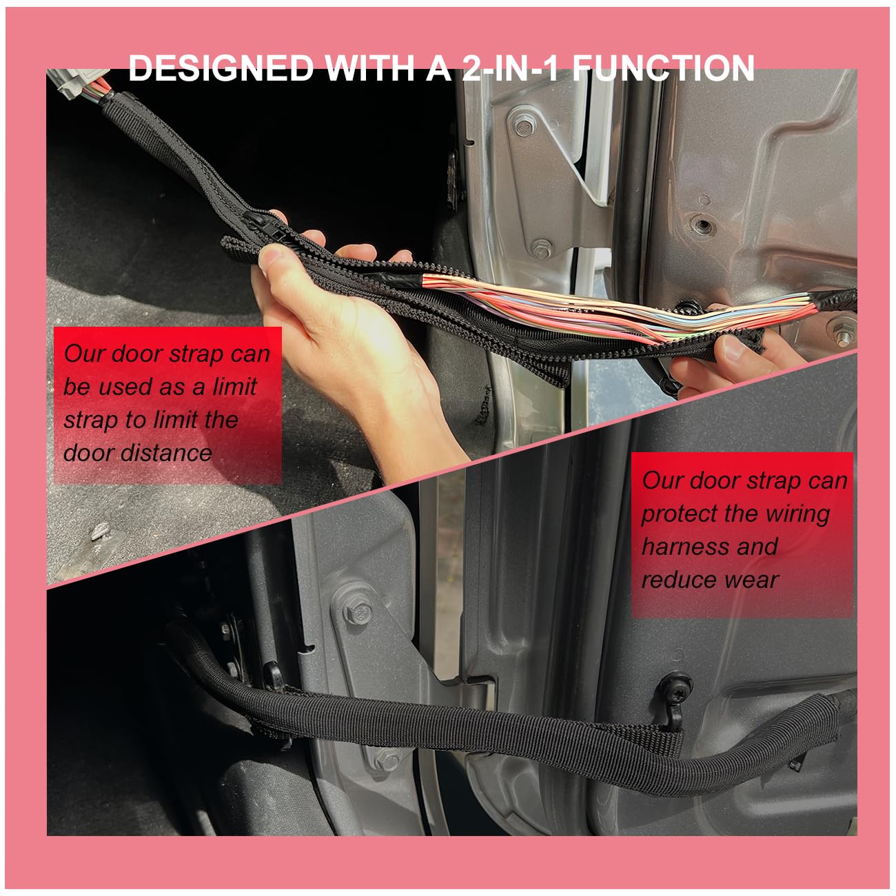 ROMASO securing wiring harness inside sleeve protecting cables from wear