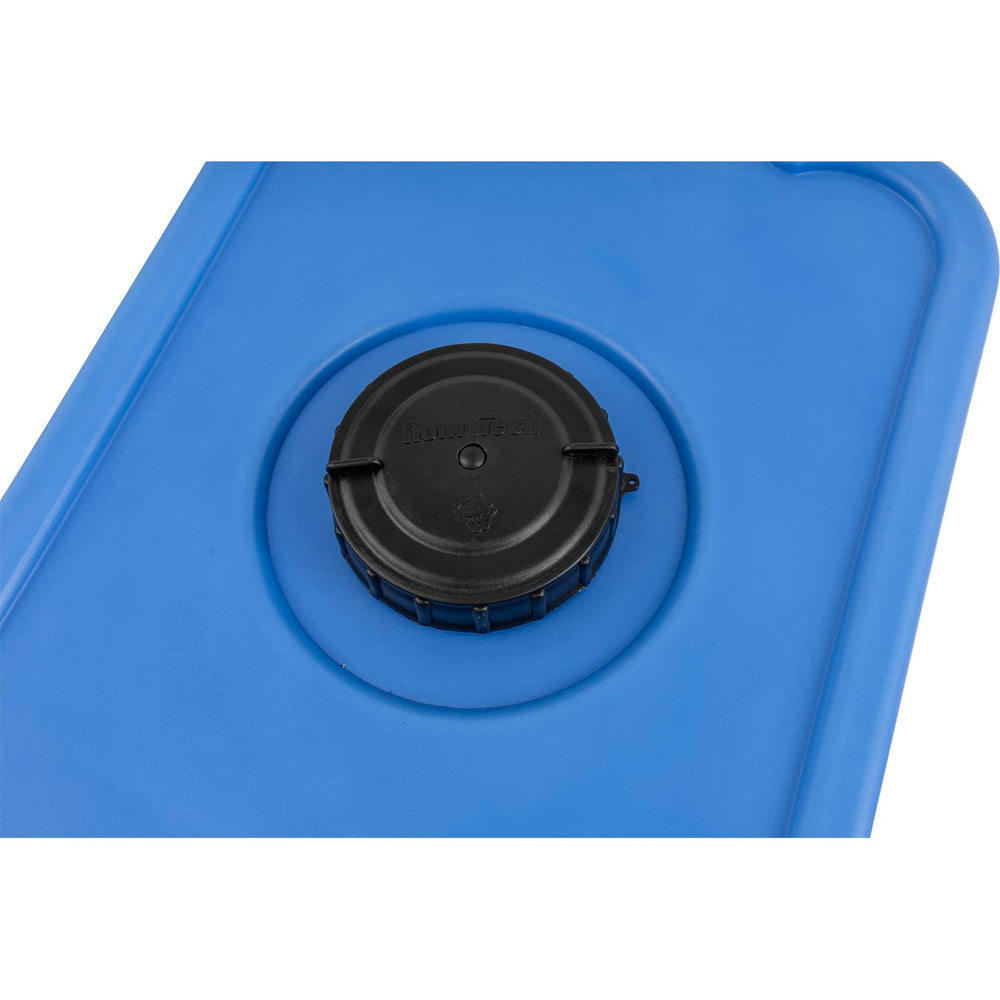 RomoTech side view with molded gallon markings for quick level checks