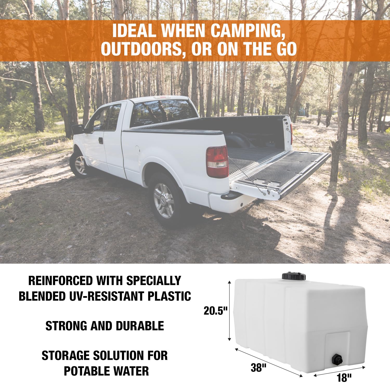 RomoTech installed in truck bed with straps demonstrating stable mobile transport capability