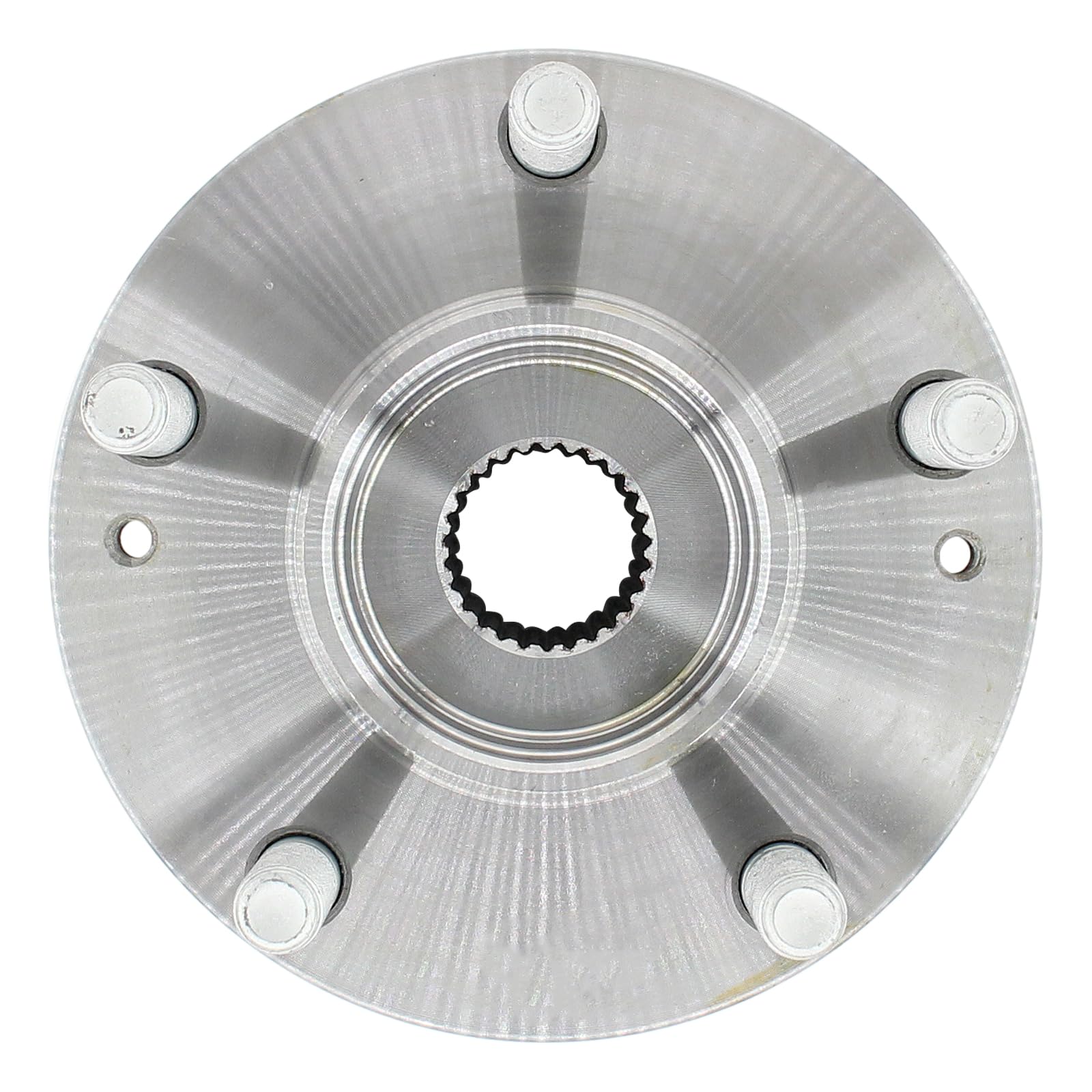 Roneeson hub installed on vehicle front left demonstrating restored wheel alignment benefit