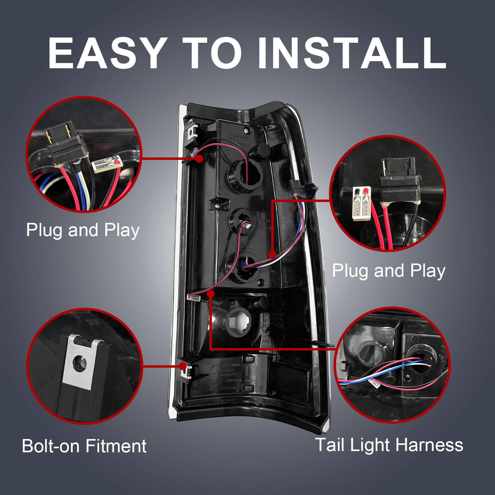 Rongxu auto bulb and harness packed together for immediate installation