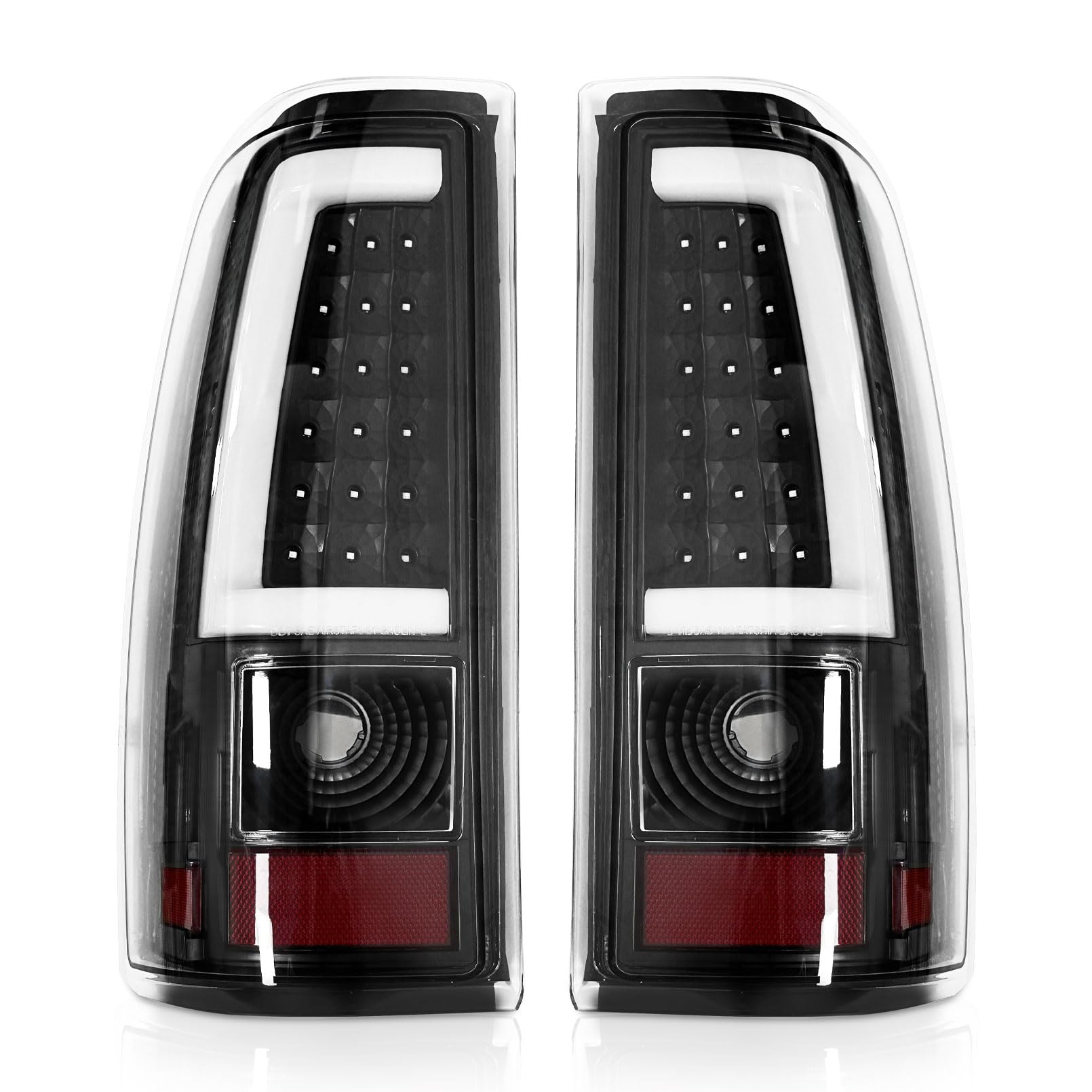 Rongxu auto front view tail lights showing OE-style fit and clean finish