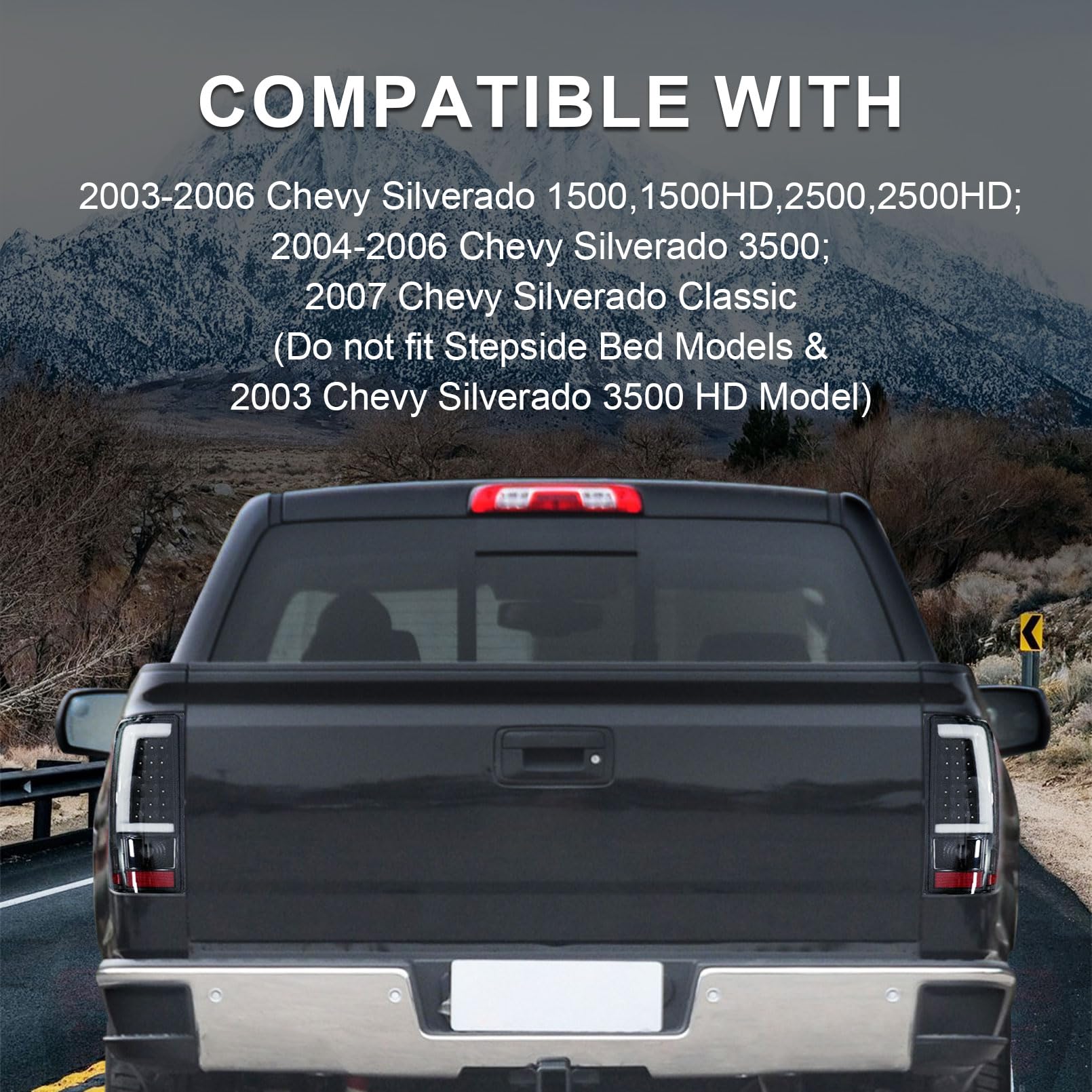 Rongxu auto installed on Silverado rear displaying restored brake visibility
