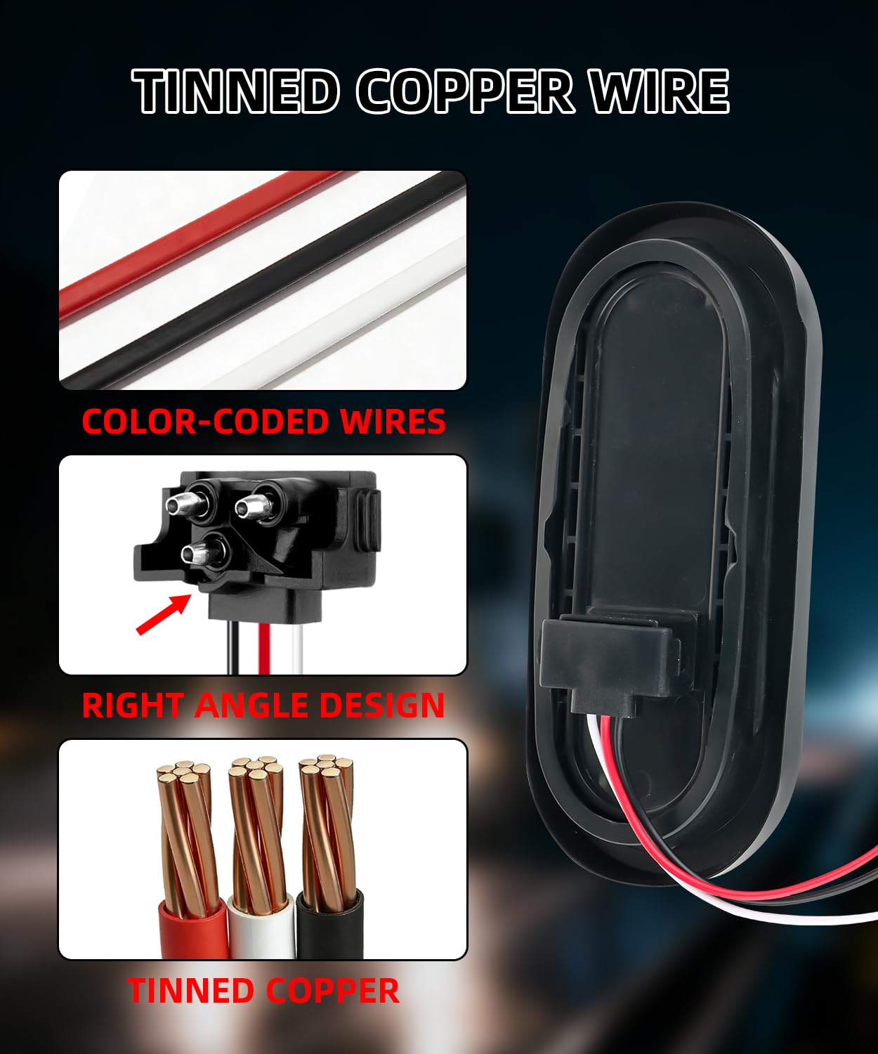 Ronybuy white wire with #10 ring terminal for secure grounding