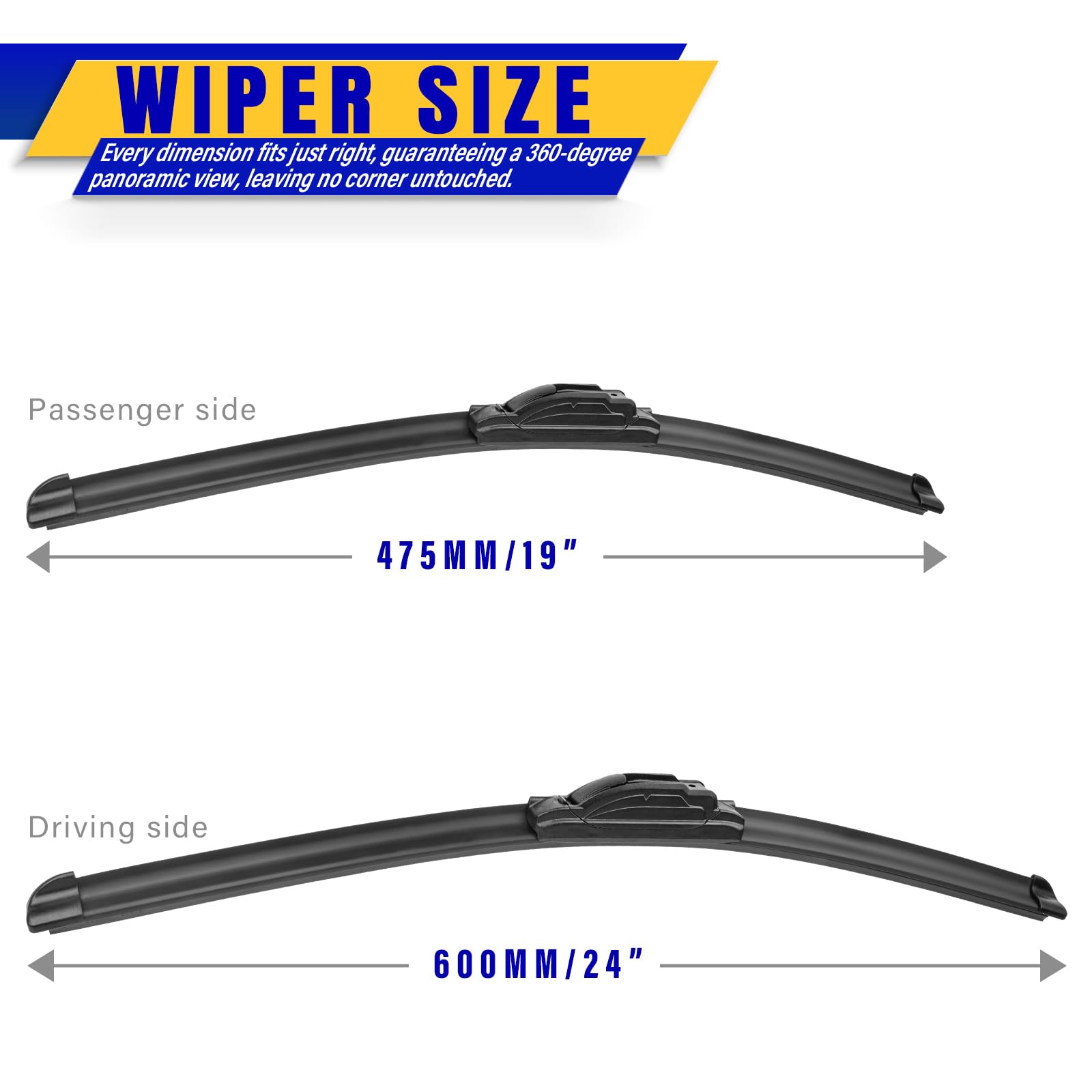 Rooppa close-up of rubber wiping edge showing smooth contact for clearer vision