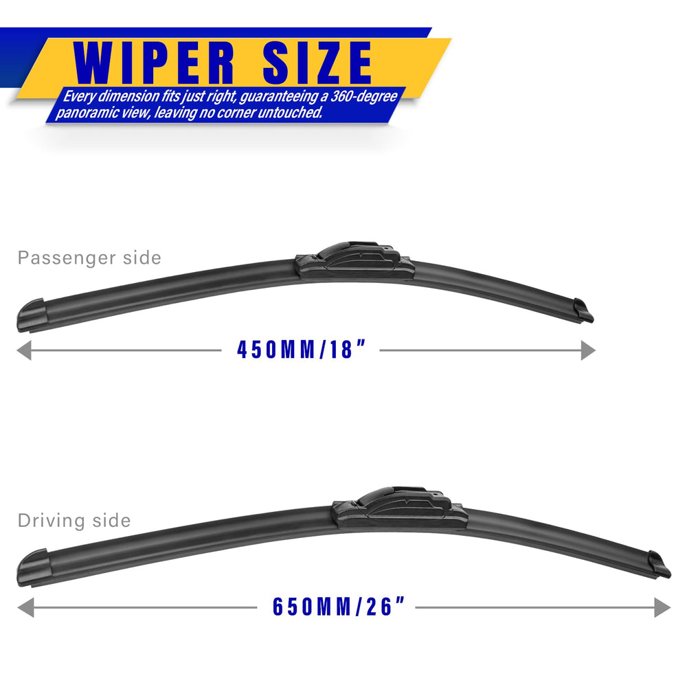 Rooppa close-up of wiper rubber edge for smooth streak-free clearing