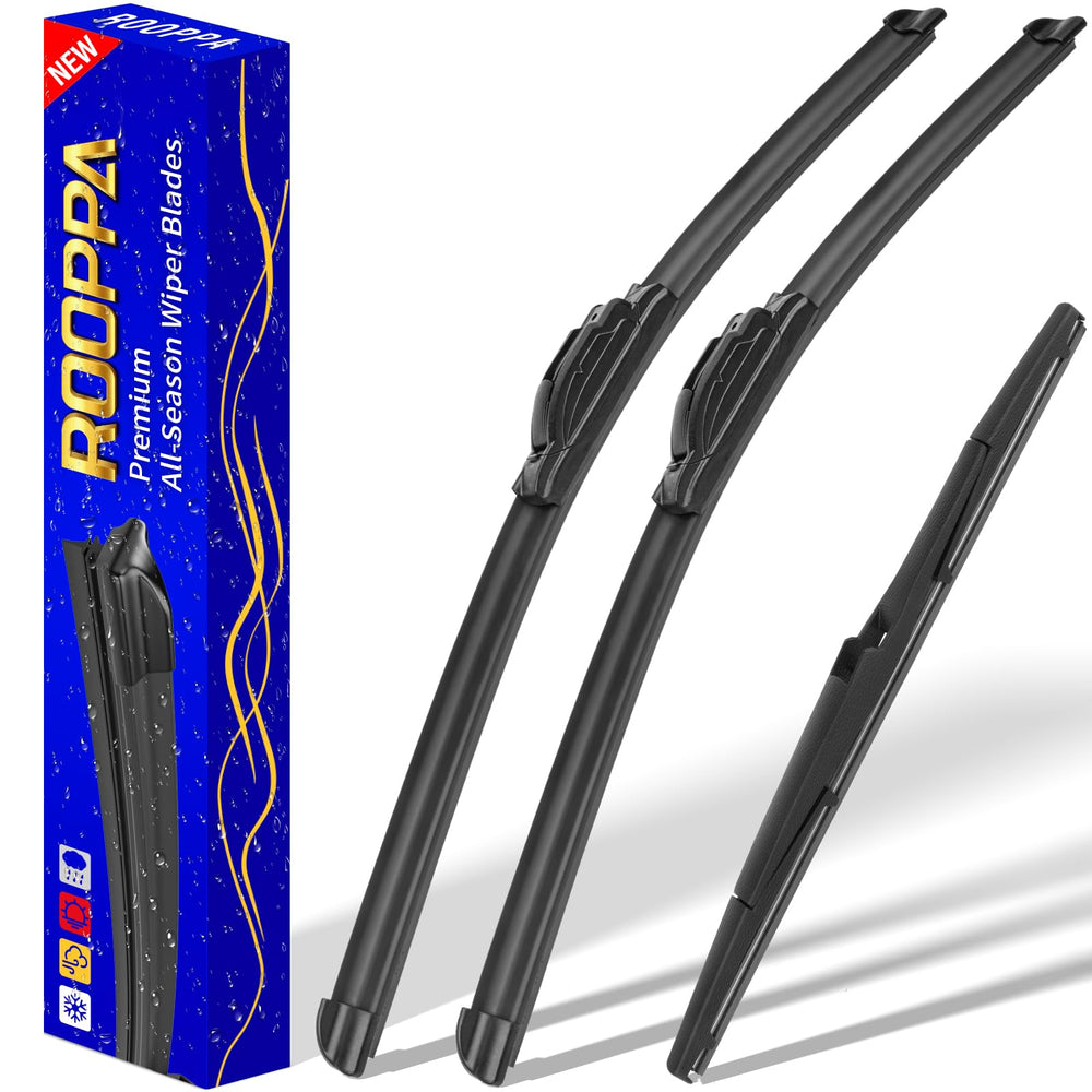 Rooppa front pair packaging showing included blades and manual for easy replacement