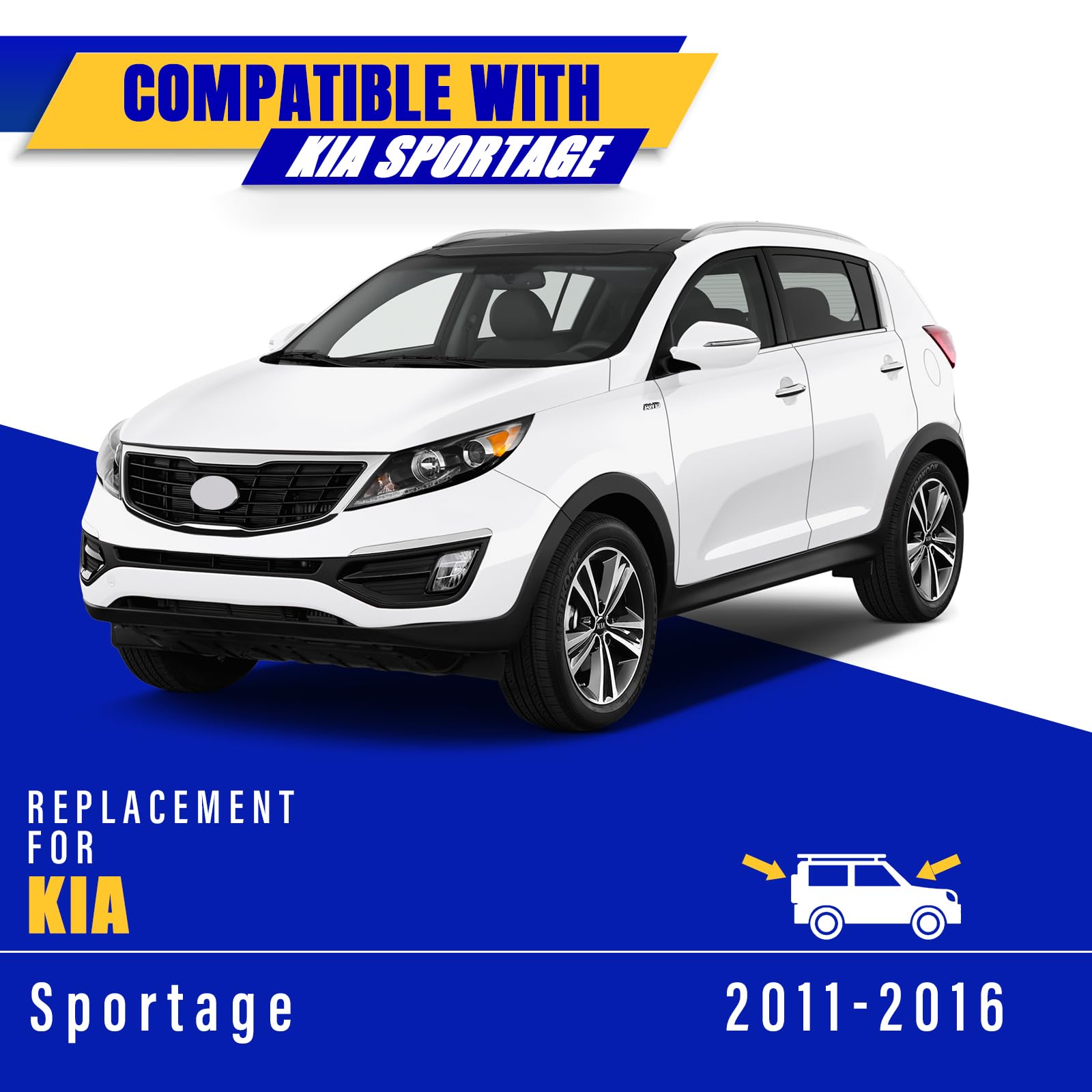 Rooppa blades installed on Kia Sportage windshield for clear visibility