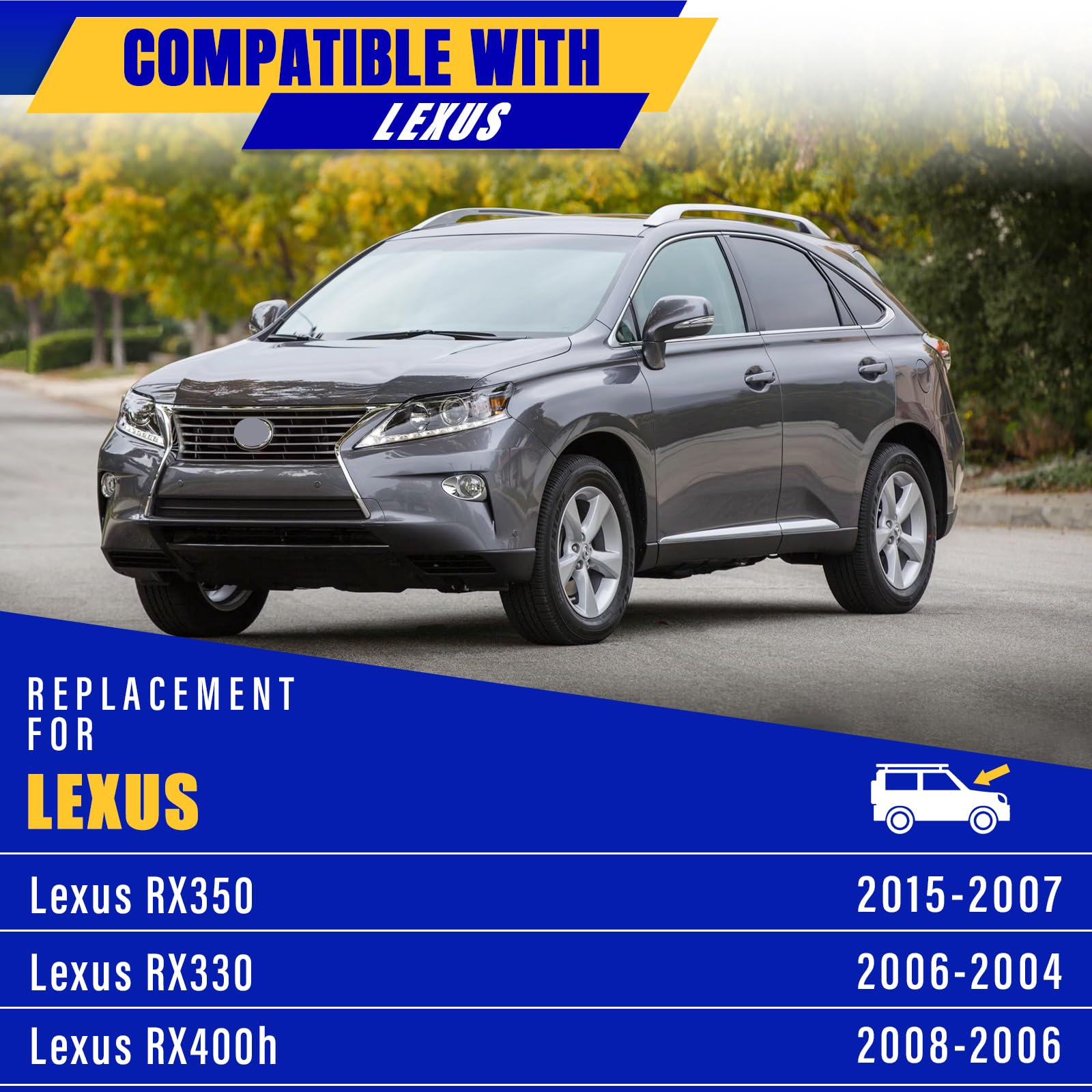 Rooppa blades installed on Lexus RX windshield improving wet-weather visibility