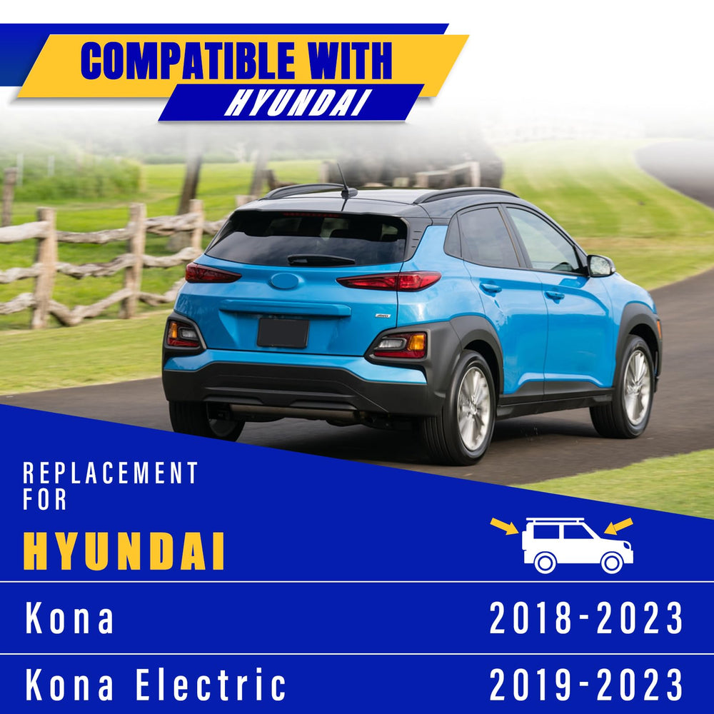 Rooppa blades installed on Hyundai Kona demonstrating restored windshield clarity