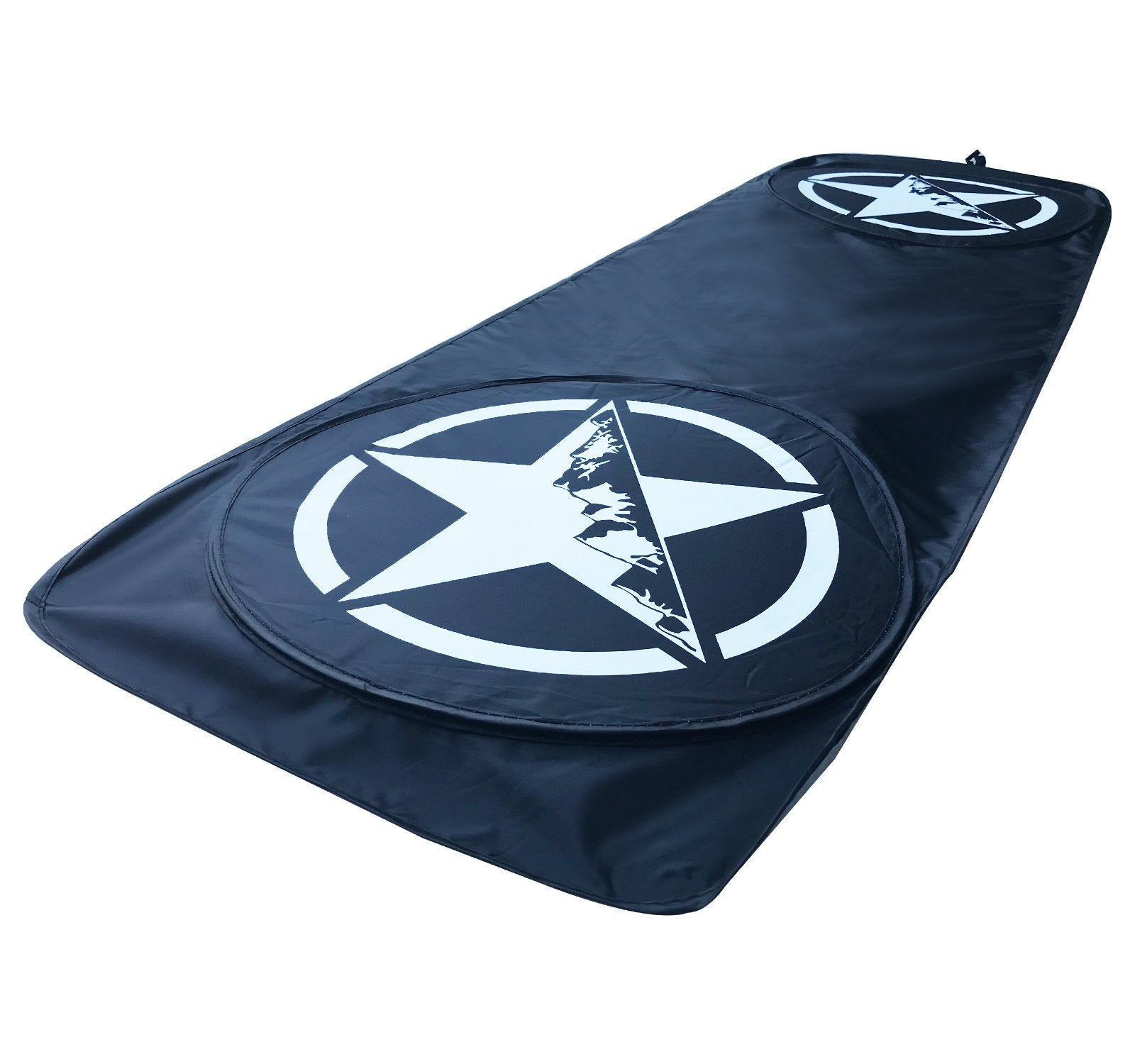 Rorex sunshade folded into supplied pouch, compact storage saves space