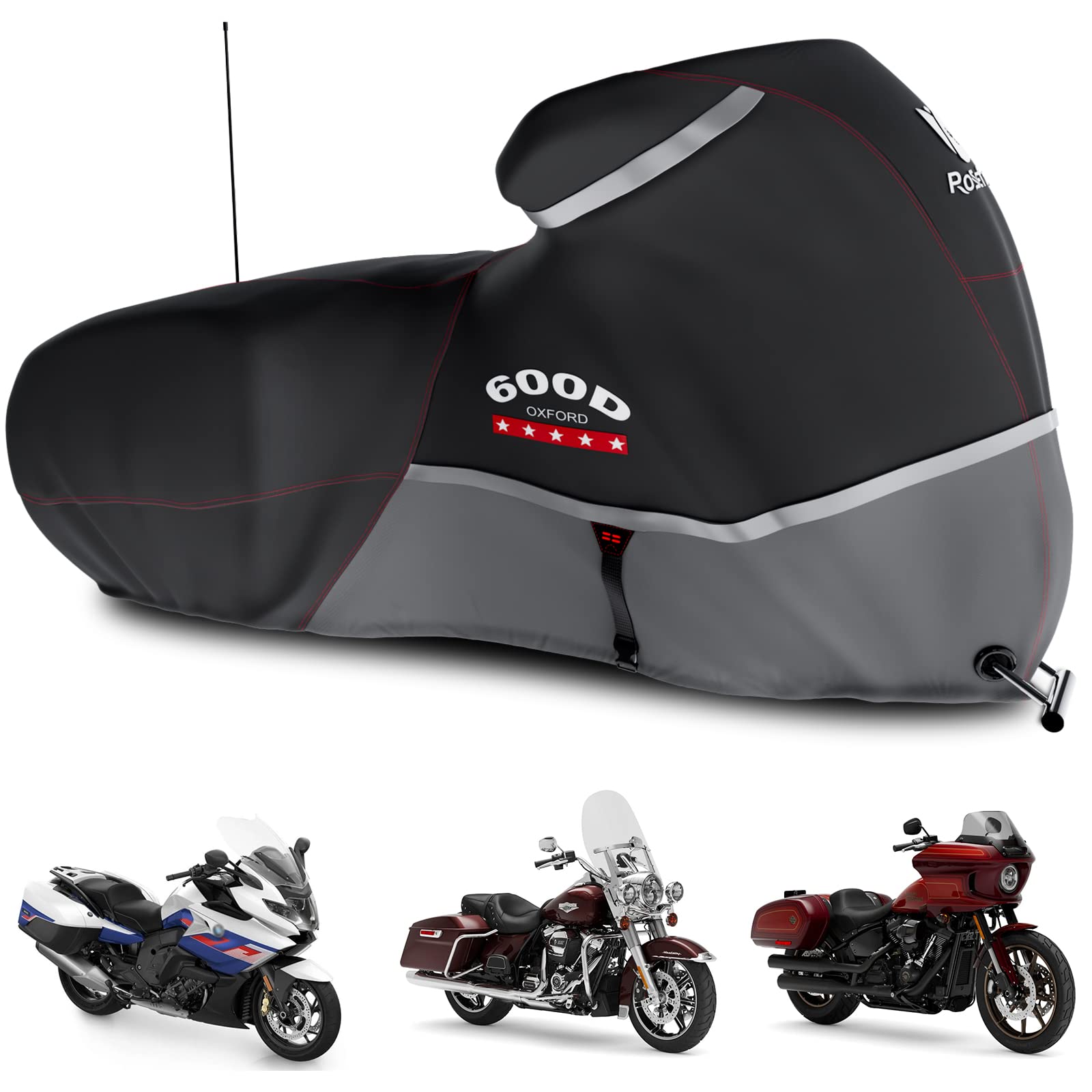 Rosefray front overview showing full bike coverage and weather protection