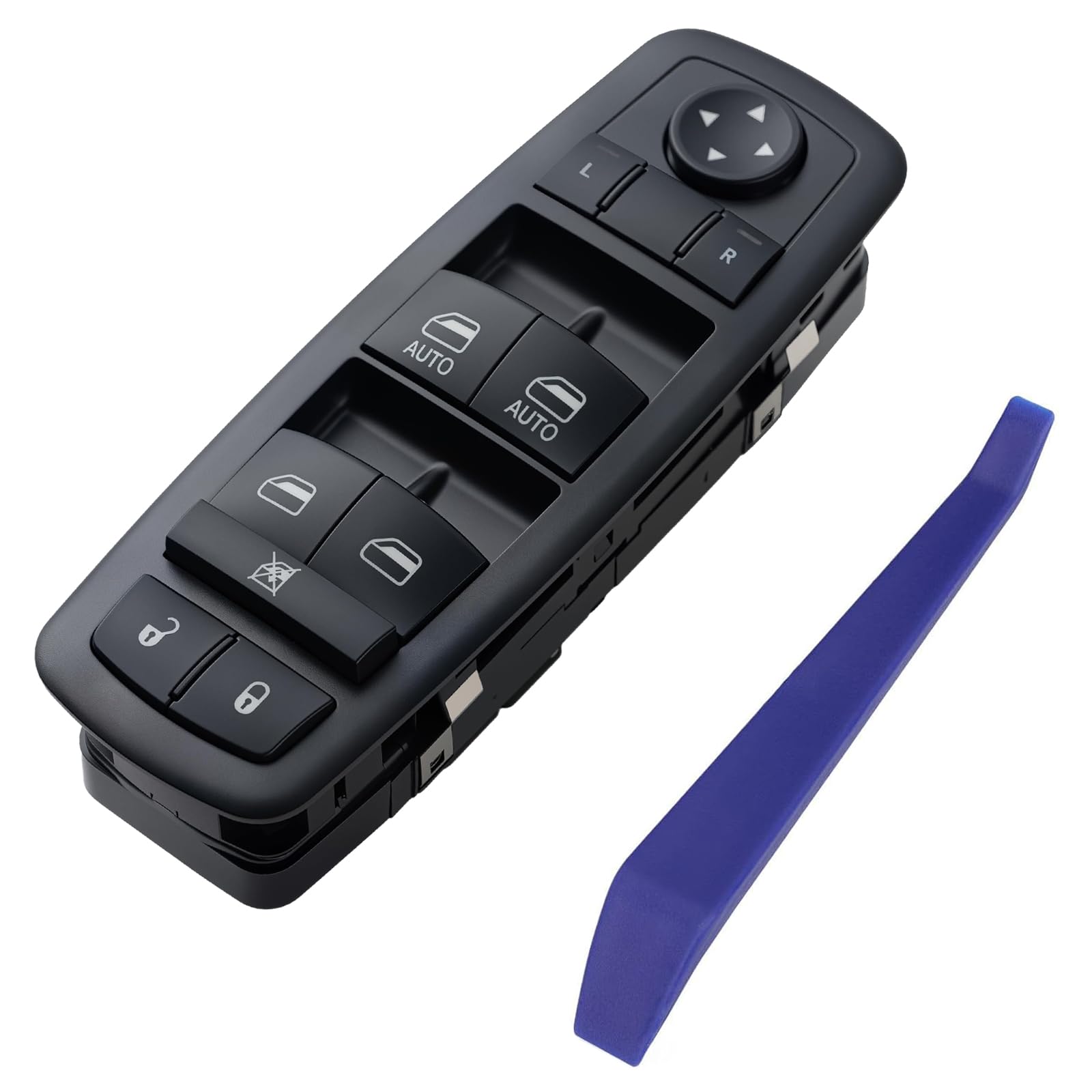 ROSY PIXEL driver switch front view showing full control layout and easy replacement benefit